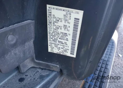 2006 Nissan Titan Xe from USA, damaged, VIN 1N6BA06A36N549531